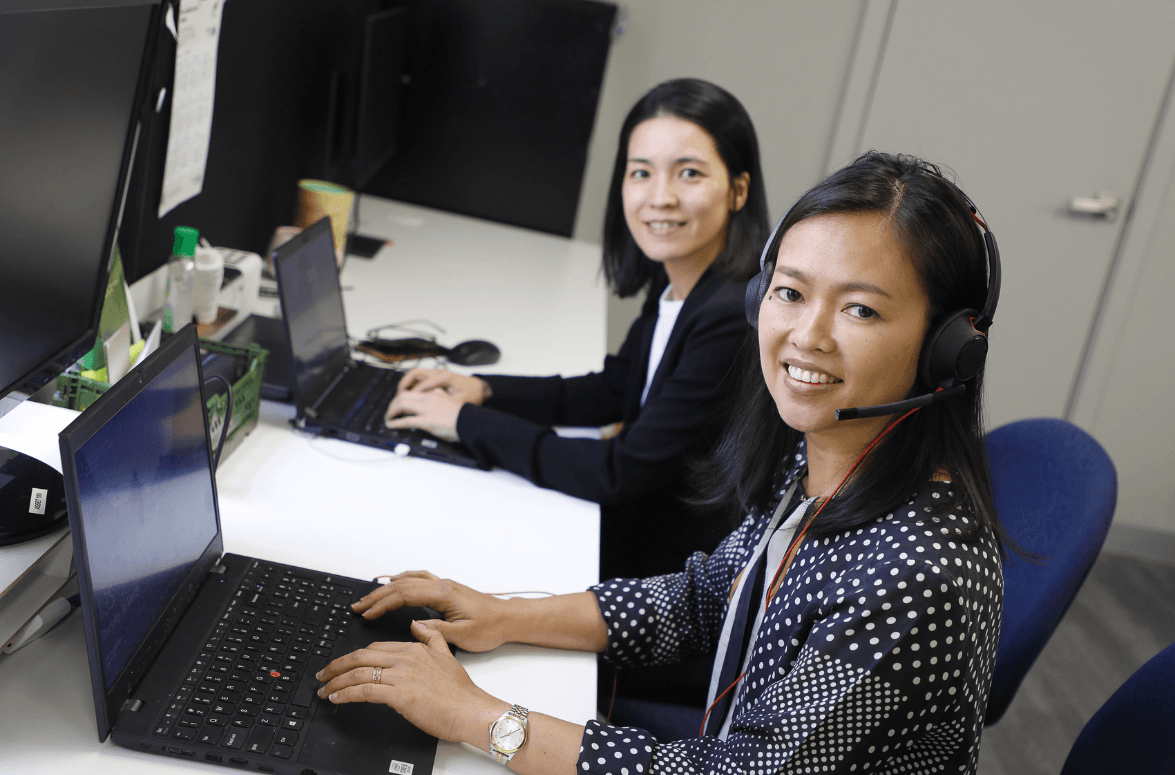 Customer Service Sisters at our Abbotsford Hub practicing their skills.